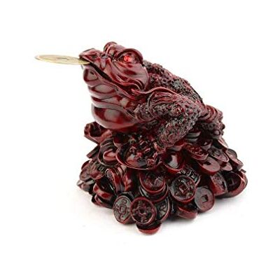 lachineuse – Rote Feng Shui Glückskröte – 3-beinige Kröte – 15 x 14 x 15 cm – Chinesische Asiatische Dekoration – Originelle Geschenkidee China Asien – Glücksfrosch Figur lachineuse – Rote Feng Shui Glückskröte – 3-beinige Kröte – 15 x 14 x 15 cm – Chinesische Asiatische Dekoration – Originelle Geschenkidee China Asien – Glücksfrosch Figur