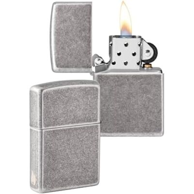 Zippo Sturmfeuerzeug Antique Silver mit seitlicher Flammengravur Nachfüllbar Wiederverwendbar Windfestes Design Geschenkbox Made in USA Amazon Exclusive Zippo Sturmfeuerzeug Antique Silver mit seitlicher Flammengravur Nachfüllbar Wiederverwendbar Windfestes Design Geschenkbox Made in USA Amazon Exclusive