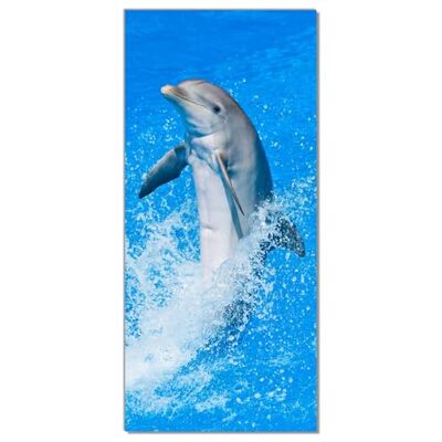 Wallario Selbstklebende Türtapete Fröhlicher Delfin im blauen Wasser Türposter 93 x 205 cm Abwischbar, rückstandsfrei zu entfernen Wallario Selbstklebende Türtapete Fröhlicher Delfin im blauen Wasser Türposter 93 x 205 cm Abwischbar, rückstandsfrei zu entfernen