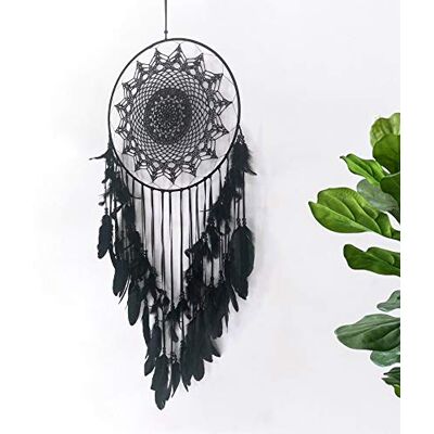 DUOER Große Schwarze Spitze-Traumfänger-indische Art Traumfänger Start Auto Hochzeit Dekoration DUOER Große Schwarze Spitze-Traumfänger-indische Art Traumfänger Start Auto Hochzeit Dekoration