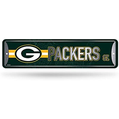 Rico Industries NFL Green Bay Packers Straßenschild aus Metall (10,2 x 38,1 cm) – ideal für Zuhause, Büro, Schlafzimmer und Männerhöhle – hergestellt in Silber Rico Industries NFL Green Bay Packers Straßenschild aus Metall (10,2 x 38,1 cm) – ideal für Zuhause, Büro, Schlafzimmer und Männerhöhle – hergestellt in Silber