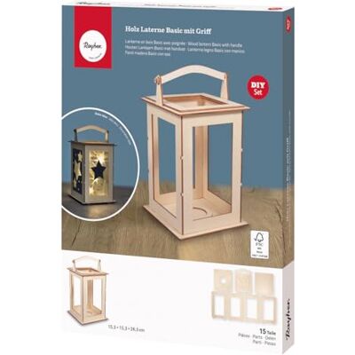 Rayher Basic Laterne Holzbausatz - Natur Rayher Basic Laterne Holzbausatz - Natur