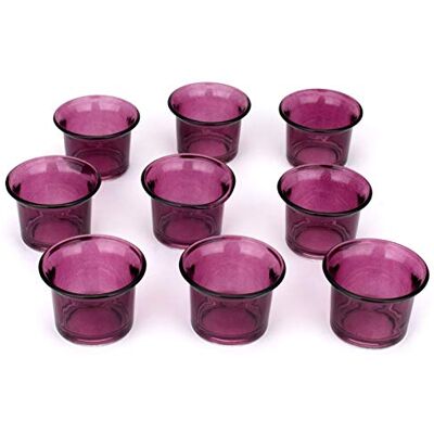 NoNa 4,5 cm Teelicht-Gläser Neun im Set LILA Teelichtglas Kerzenglas Kerzengläser Teelichthalter NoNa 4,5 cm Teelicht-Gläser Neun im Set LILA Teelichtglas Kerzenglas Kerzengläser Teelichthalter