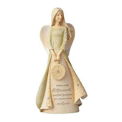 Enesco Foundations Retirement Journey Engel mit Uhr, Miniatur-Figur, 10,9 cm, Mehrfarbig Enesco Foundations Retirement Journey Engel mit Uhr, Miniatur-Figur, 10,9 cm, Mehrfarbig