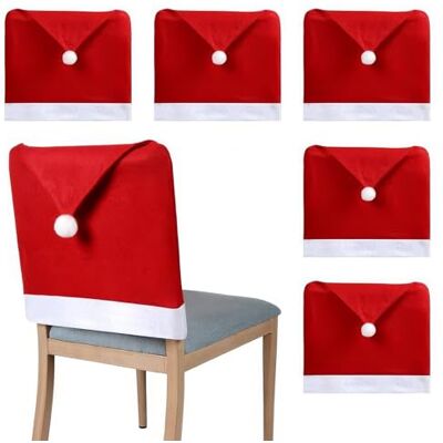 Moshiqgaol 6er Set Stuhlhussen Weihnachten, Weihnachtsstuhlhussen für Stühle, Stuhlabdeckung Weihnachtsstuhl Rückenabdeckung, Weihnachtsdeko Innen, Stuhlhusse Weihnachten, Hussen Moshiqgaol 6er Set Stuhlhussen Weihnachten, Weihnachtsstuhlhussen für Stühle, Stuhlabdeckung Weihnachtsstuhl Rückenabdeckung, Weihnachtsdeko Innen, Stuhlhusse Weihnachten, Hussen