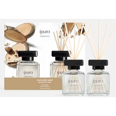 Ipuro Essentials CEDAR WOOD Raumduft mit Stäbchen 2x50 ml Raumerfrischer mit Orange, Zitrone, Rosmarin, Ylang Ylang, Sandelholz & Vanille Duft Aroma Diffuser mit Stäbchen Lufterfrischer Ipuro Essentials CEDAR WOOD Raumduft mit Stäbchen 2x50 ml Raumerfrischer mit Orange, Zitrone, Rosmarin, Ylang Ylang, Sandelholz & Vanille Duft Aroma Diffuser mit Stäbchen Lufterfrischer