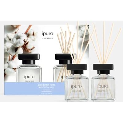Ipuro Essentials COTTON FIELDS Raumduft mit Stäbchen 2x50 ml Raumerfrischer mit Sternanis, Vanilleblume & Geranie, Rose, Veilchen, Zedernholz Duft Aroma Diffuser mit Stäbchen Lufterfrischer Ipuro Essentials COTTON FIELDS Raumduft mit Stäbchen 2x50 ml Raumerfrischer mit Sternanis, Vanilleblume & Geranie, Rose, Veilchen, Zedernholz Duft Aroma Diffuser mit Stäbchen Lufterfrischer