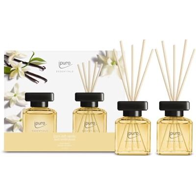 Ipuro Essentials SOFT VANILLA Raumduft Geschenkset 2x50ml Raumerfrischer mit Vanille, Sandelholz, Lakritz, Pfirsichblüte & Karamell Duft Diffuser mit Stäbchen Lufterfrischer Zuhause Ipuro Essentials SOFT VANILLA Raumduft Geschenkset 2x50ml Raumerfrischer mit Vanille, Sandelholz, Lakritz, Pfirsichblüte & Karamell Duft Diffuser mit Stäbchen Lufterfrischer Zuhause