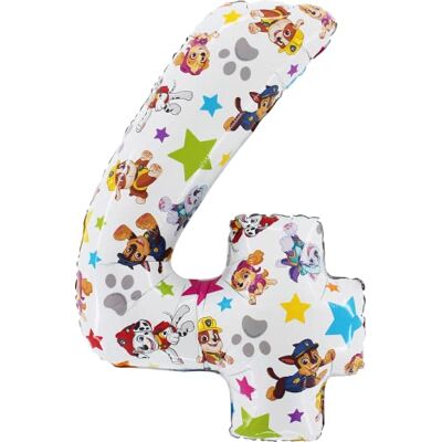 Toyland ® 26 Zoll Paw Patrol Zahlen-Folienballon – Kinder-Partyballons – Nummer 1–6 erhältlich (ZAHL 4) Toyland ® 26 Zoll Paw Patrol Zahlen-Folienballon – Kinder-Partyballons – Nummer 1–6 erhältlich (ZAHL 4)
