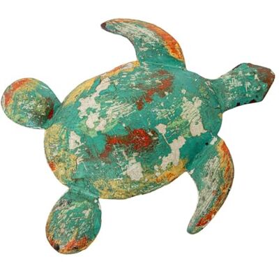 DRW Figur Einer Eisenschildkröte in Grün, 21 x 19 x 3 cm DRW Figur Einer Eisenschildkröte in Grün, 21 x 19 x 3 cm