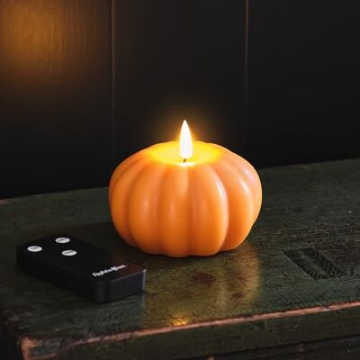 Lights4fun TruGlow® LED Kürbis Kerze mit Fernbedienung und Timer Orange batteriebetrieb Herbst Deko Orange Kürbis Halloween Deko 6cm Lights4fun TruGlow® LED Kürbis Kerze mit Fernbedienung und Timer Orange batteriebetrieb Herbst Deko Orange Kürbis Halloween Deko 6cm
