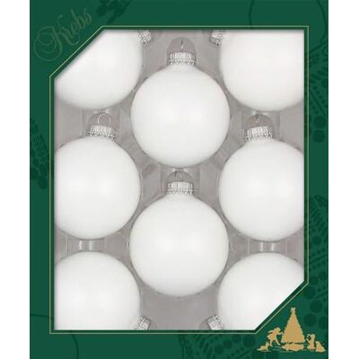 Krebs Glas Lauscha Christmas By Krebs 8er Set Weihnachtskugeln Glas 67mm Designkugeln zum Aufhängen ohne Naht (Samt Weiß Klassisch) Krebs Glas Lauscha Christmas By Krebs 8er Set Weihnachtskugeln Glas 67mm Designkugeln zum Aufhängen ohne Naht (Samt Weiß Klassisch)