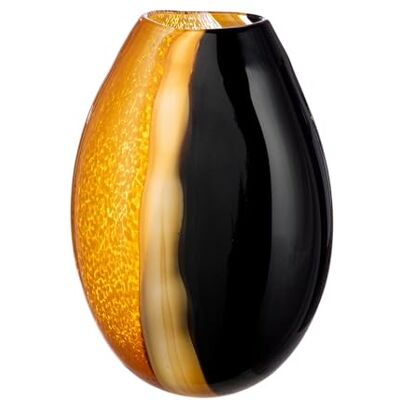 Glas Art Vase Umbras braun, orange durchgefärbt Glas Höhe 32cm wasserdicht Blumenvase Glas Art Vase Umbras braun, orange durchgefärbt Glas Höhe 32cm wasserdicht Blumenvase