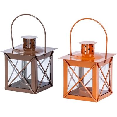 levandeo 2er Set Windlicht H10cm Laterne Braun Metall Tischdeko Kerze Teelichthalter Wohndeko Herbstdeko Kerzenhalter levandeo 2er Set Windlicht H10cm Laterne Braun Metall Tischdeko Kerze Teelichthalter Wohndeko Herbstdeko Kerzenhalter