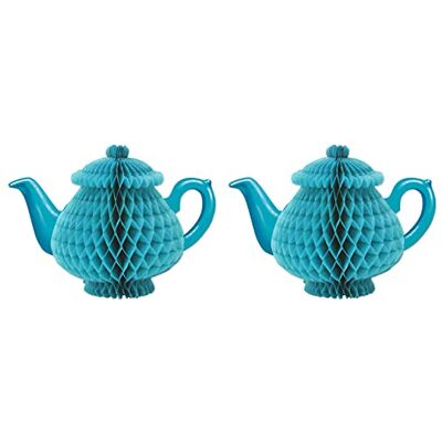 Beistle 59947, 2 Stück Tissue Teekanne Tafelaufsätze, 17,8 cm, blau Beistle 59947, 2 Stück Tissue Teekanne Tafelaufsätze, 17,8 cm, blau