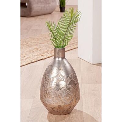 GILDE Peso Vase - Grau Glas, 43cm Hoch, Elegante Dekoration GILDE Peso Vase - Grau Glas, 43cm Hoch, Elegante Dekoration