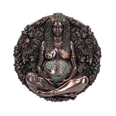 Nemesis Now Wandschild Mutter Erde, Bronze, 15 cm, Kunstharz Nemesis Now Wandschild Mutter Erde, Bronze, 15 cm, Kunstharz