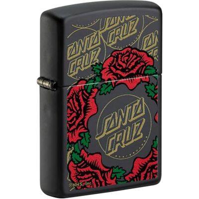 Zippo Sturmfeuerzeug Santa Cruz, Black Matte, Color Image Nachfüllbar Wiederverwendbar Windfestes Design Geschenkbox Made in USA Zippo Sturmfeuerzeug Santa Cruz, Black Matte, Color Image Nachfüllbar Wiederverwendbar Windfestes Design Geschenkbox Made in USA