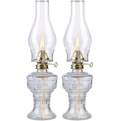 Lunartec Retro-Petroleumlampe: 2er-Set Petroleum-Sturmlaterne, Abnehmbarer Dochteinsteller, 32 cm (Indoorlaterne, Notleuchte, Zylinder) Lunartec Retro-Petroleumlampe: 2er-Set Petroleum-Sturmlaterne, Abnehmbarer Dochteinsteller, 32 cm (Indoorlaterne, Notleuchte, Zylinder)