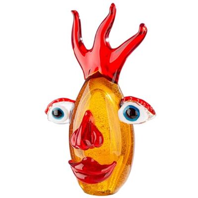 Glas Art Dekoobjekt Oculus braun Höhe 24cm Glas Kopf-Form Dekofigur Skulptur Glas Art Dekoobjekt Oculus braun Höhe 24cm Glas Kopf-Form Dekofigur Skulptur
