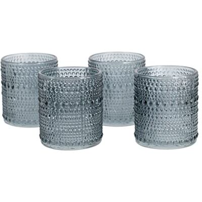 Creativery Teelichtgläser 7x8 cm 4 Stück Teelichthalter Glas Farbauswahl: Silber/grau 077 Creativery Teelichtgläser 7x8 cm 4 Stück Teelichthalter Glas Farbauswahl: Silber/grau 077