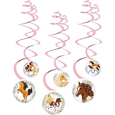 amscan 6-teiliges Swirl-Decken-Deko-Set * Beautiful Horses * für Kindergeburtstag und Pferde-Mottoparty Deckendeko Raumdeko Deckenhängern amscan 6-teiliges Swirl-Decken-Deko-Set * Beautiful Horses * für Kindergeburtstag und Pferde-Mottoparty Deckendeko Raumdeko Deckenhängern