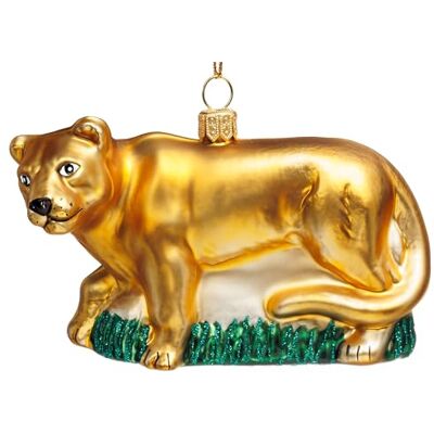 SIKORA Löwin besondere Weihnachtskugel Glas Weihnachtsmann Christbaumschmuck Deko Figur Weihnachten Anhänger Ornament Premium Line BS840 SIKORA Löwin besondere Weihnachtskugel Glas Weihnachtsmann Christbaumschmuck Deko Figur Weihnachten Anhänger Ornament Premium Line BS840