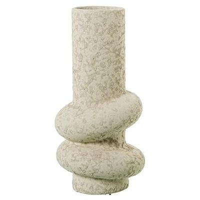 DRW Tischvase aus Keramik in Beige Sand 31 x 15 x 15 cm DRW Tischvase aus Keramik in Beige Sand 31 x 15 x 15 cm