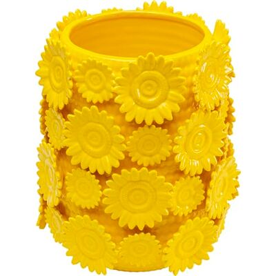 Kare Design Vase Sunflowers, Gelb, Deko Vase, Blumenvase, Sonnenblumen Motiv, Wohnzimmer, Flur, 30cm Höhe, 29x24x24 Kare Design Vase Sunflowers, Gelb, Deko Vase, Blumenvase, Sonnenblumen Motiv, Wohnzimmer, Flur, 30cm Höhe, 29x24x24