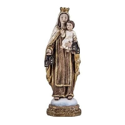 DRW Figur Jungfrau von Carmen, Schutzpatronin der spanischen Marine und der Seeleute aus Kunstharz, handbemalt, geprägter Stil, 20 cm DRW Figur Jungfrau von Carmen, Schutzpatronin der spanischen Marine und der Seeleute aus Kunstharz, handbemalt, geprägter Stil, 20 cm