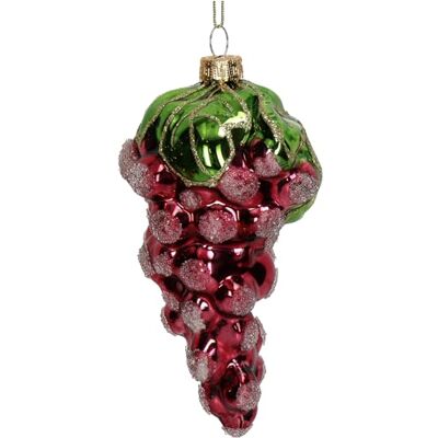 HD Collection Christbaumschmuck Glas 12,8cm Weintrauben Figur zum Aufhängen handbemalt & mit Glitzer Weihnachtsbaum Anhänger für Weihnachten Christbaumanhänger & Weihnachtsbaumschmuck Trauben Beeren Rot HD Collection Christbaumschmuck Glas 12,8cm Weintrauben Figur zum Aufhängen handbemalt & mit Glitzer Weihnachtsbaum Anhänger für Weihnachten Christbaumanhänger & Weihnachtsbaumschmuck Trauben Beeren Rot