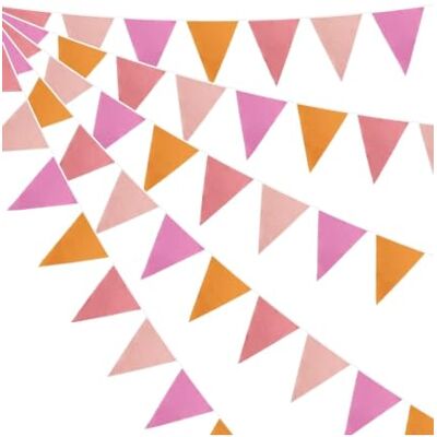 AyGwbyx Wimpelkette aus Stoff, Bunte dreieckige Flaggen, Dekorative Wimpel, Geeignet zur Dekoration von Innenhöfen oder Häusern, 10m AyGwbyx Wimpelkette aus Stoff, Bunte dreieckige Flaggen, Dekorative Wimpel, Geeignet zur Dekoration von Innenhöfen oder Häusern, 10m