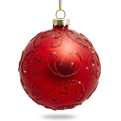 SIKORA Highlights 4er Set ausgefallene Christbaumkugeln aus Glas Rot besondere Weihnachtskugel Christbaumschmuck, Farbe Modell:Modell Florenz rot, Höhe in cm:8 cm SIKORA Highlights 4er Set ausgefallene Christbaumkugeln aus Glas Rot besondere Weihnachtskugel Christbaumschmuck, Farbe Modell:Modell Florenz rot, Höhe in cm:8 cm