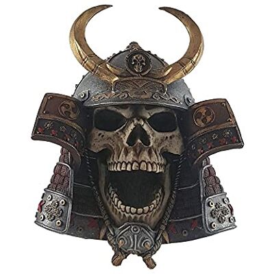Nemesis Now Wandschild Kabuto Totenkopf, Kunstharz, 26,6 cm, elfenbeinfarben Nemesis Now Wandschild Kabuto Totenkopf, Kunstharz, 26,6 cm, elfenbeinfarben