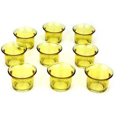 NoNa 4,5 cm Teelicht-Gläser Neun im Set GELB Teelichtglas Kerzenglas Kerzengläser Teelichthalter NoNa 4,5 cm Teelicht-Gläser Neun im Set GELB Teelichtglas Kerzenglas Kerzengläser Teelichthalter