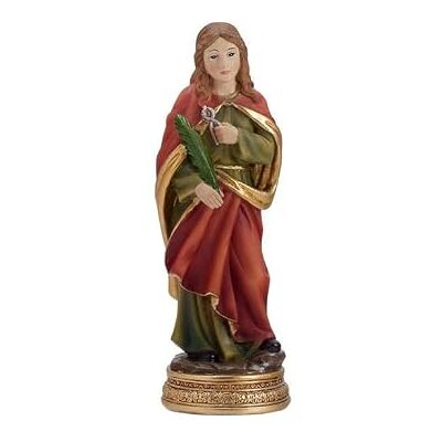 DRW Figur Santa Apolonia Harz handbemalt, 13 cm DRW Figur Santa Apolonia Harz handbemalt, 13 cm