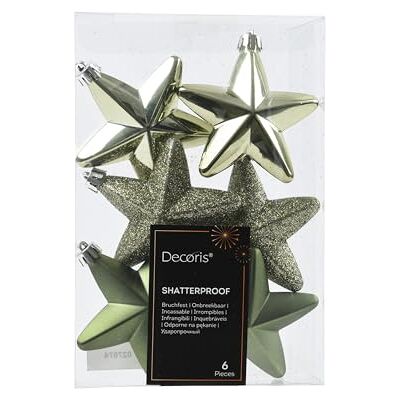 Kaemingk Christbaumschmuck Sterne Kunststoff 7cm x 6 Stück bruchsichere Christbaumkugeln Weihnachtskugeln Weihnachten Weihnachtsbaumschmuck Rosmarin Kaemingk Christbaumschmuck Sterne Kunststoff 7cm x 6 Stück bruchsichere Christbaumkugeln Weihnachtskugeln Weihnachten Weihnachtsbaumschmuck Rosmarin