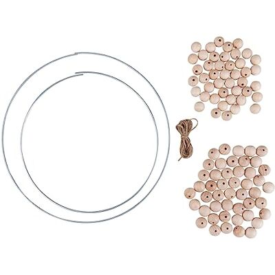 Rayher DIY Deko „Holzkugel-Kranz“, Bastelpackung 2 Stück, 25 und 30 cm ø, Rohholzkugeln FSC Zertifiziert, Metallringe, Sisalkordel, Set 94teilig, Dekokranz, Dekoring, 63160000 Rayher DIY Deko „Holzkugel-Kranz“, Bastelpackung 2 Stück, 25 und 30 cm ø, Rohholzkugeln FSC Zertifiziert, Metallringe, Sisalkordel, Set 94teilig, Dekokranz, Dekoring, 63160000