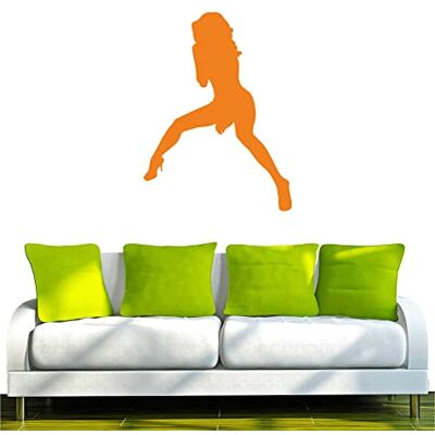INDIGOS UG Wandtattoo Wohnzimmer Wandaufkleber Frau Girl 96x72 cm orange w489 Aufkleber Kinderzimmer Schlafzimmer Küche Badezimmer Büro Dekoration INDIGOS UG Wandtattoo Wohnzimmer Wandaufkleber Frau Girl 96x72 cm orange w489 Aufkleber Kinderzimmer Schlafzimmer Küche Badezimmer Büro Dekoration