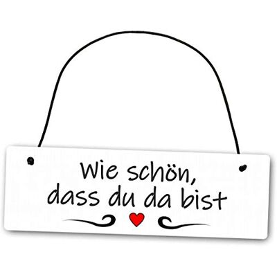 Homeyourself Hochwertiges Schild 25 x 8 cm Schön das du da bist weiß Dekoschild Wandschild herzlich Willkommen Homeyourself Hochwertiges Schild 25 x 8 cm Schön das du da bist weiß Dekoschild Wandschild herzlich Willkommen