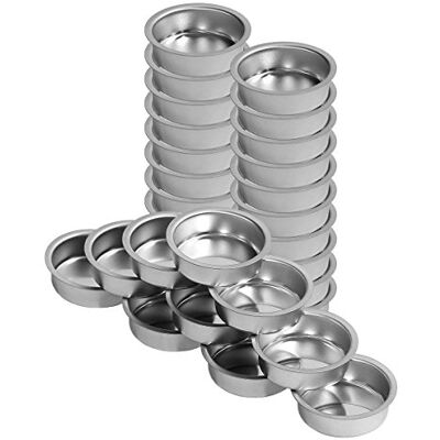 Bütic GmbH Teelichthalter silbern Ø 40mm / 18mm tief Teelicht Tülle für Standard Teelichtkerzen. Ein echtes deutsches Qualitätsprodukt., Größe:30er Set Bütic GmbH Teelichthalter silbern Ø 40mm / 18mm tief Teelicht Tülle für Standard Teelichtkerzen. Ein echtes deutsches Qualitätsprodukt., Größe:30er Set