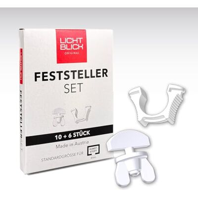 Lichtblick Feststeller Set für Gardinenschienen 16-teilig einfache Montage – weiß, Unauffällige Optik, Kunststoff, stoppen, für Gardinenschienen 16-teilig Lichtblick Feststeller Set für Gardinenschienen 16-teilig einfache Montage – weiß, Unauffällige Optik, Kunststoff, stoppen, für Gardinenschienen 16-teilig