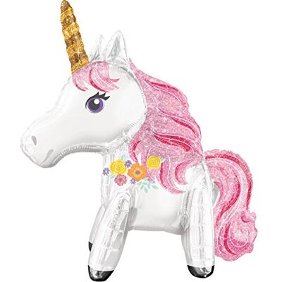 amscan 3688701 Multi-Ballon Magical Unicorn, circa 55 x 63 cm, Einhorn, Folienballon, Heliumballon, Geburtstag amscan 3688701 Multi-Ballon Magical Unicorn, circa 55 x 63 cm, Einhorn, Folienballon, Heliumballon, Geburtstag