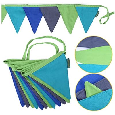 Papierdrachen Wimpelkette als Kinderzimmer Deko 3m Wimpel je 16x18cm 12Stück Grün Grau Fähnchen Girlande Kindergeburtstags-Dekoration Set 5 Papierdrachen Wimpelkette als Kinderzimmer Deko 3m Wimpel je 16x18cm 12Stück Grün Grau Fähnchen Girlande Kindergeburtstags-Dekoration Set 5