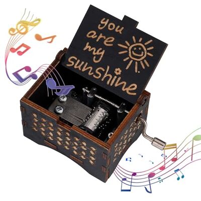 Songella Hölzerne Spieluhr You Are My Sunshine Antike Geschnitzte Musik Box Handkurbel Spieluhren Holz für Geburtstags Weihnachten Geschenk Schwarz Stil C Songella Hölzerne Spieluhr You Are My Sunshine Antike Geschnitzte Musik Box Handkurbel Spieluhren Holz für Geburtstags Weihnachten Geschenk Schwarz Stil C