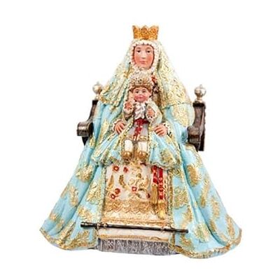 DRW Figur Jungfrau der Könige Blau Harz Handbemalt 15 cm DRW Figur Jungfrau der Könige Blau Harz Handbemalt 15 cm