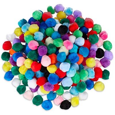 Relaxdays Pompons, kleine Bommeln zum Basteln, 200er Mini Pom Pom Set, Deko für Geburtstag & Hochzeit, D: 2 cm, bunt, 10024347 Relaxdays Pompons, kleine Bommeln zum Basteln, 200er Mini Pom Pom Set, Deko für Geburtstag & Hochzeit, D: 2 cm, bunt, 10024347