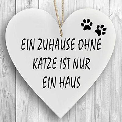 Homeyourself Herzschild Holzherz Holzschild 16 x 16 cm EIN Zauhause ohne Katze ist nur EIN Haus weiß Dekoschild Wandschild Schild Holz Katzenschild Homeyourself Herzschild Holzherz Holzschild 16 x 16 cm EIN Zauhause ohne Katze ist nur EIN Haus weiß Dekoschild Wandschild Schild Holz Katzenschild