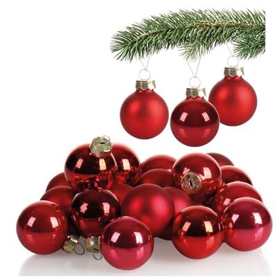 com-four ® 20x Mini-Christbaumkugeln aus Glas, kleine Weihnachtskugeln Baumschmuck für den Weihnachtsbaum Ø 3 cm com-four ® 20x Mini-Christbaumkugeln aus Glas, kleine Weihnachtskugeln Baumschmuck für den Weihnachtsbaum Ø 3 cm