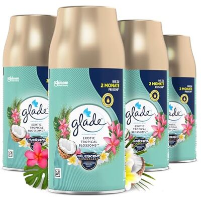 Glade - Exotic Tropical Blossom - 4 x 269 ml - Automatic Spray Refill Glade - Exotic Tropical Blossom - 4 x 269 ml - Automatic Spray Refill